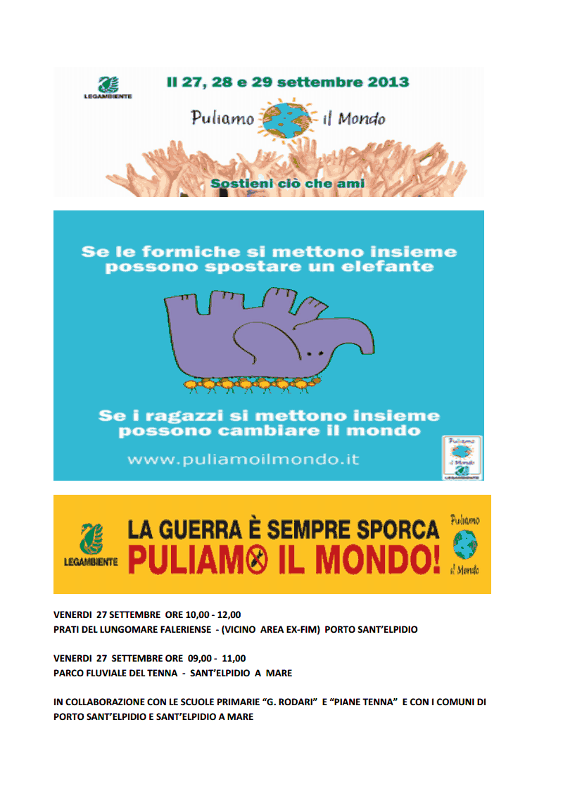 Puliamo il mondo